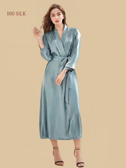 100% Mulberry Silk 16Momme Long Sleeve Women&